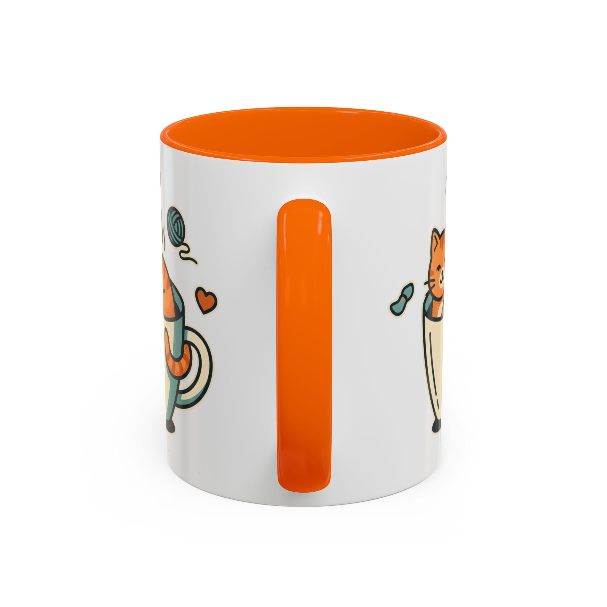 Cat in Cup Coffee Mug — Cute Cat Lover Accent Mug (11/15oz)