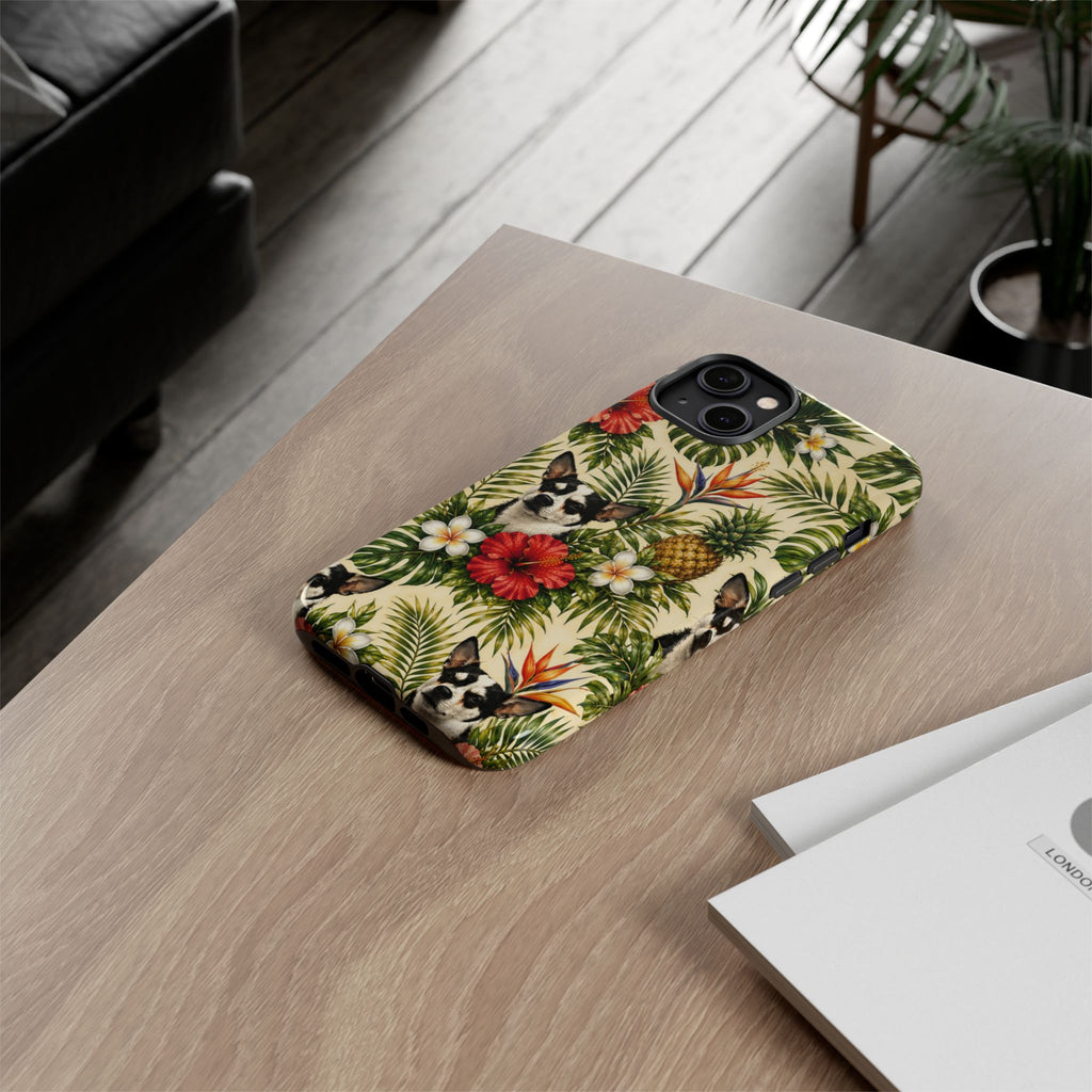 Tropical chihuahua Phone Case — Floral Pineapple Protective Tough Case