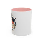 Cat Jester Accent Coffee Mug – Whimsical Vintage Cat Illustration (11/15oz)