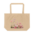 Floral Meadow Large Eco Tote – Pink Wildflower Garden Canvas Bag