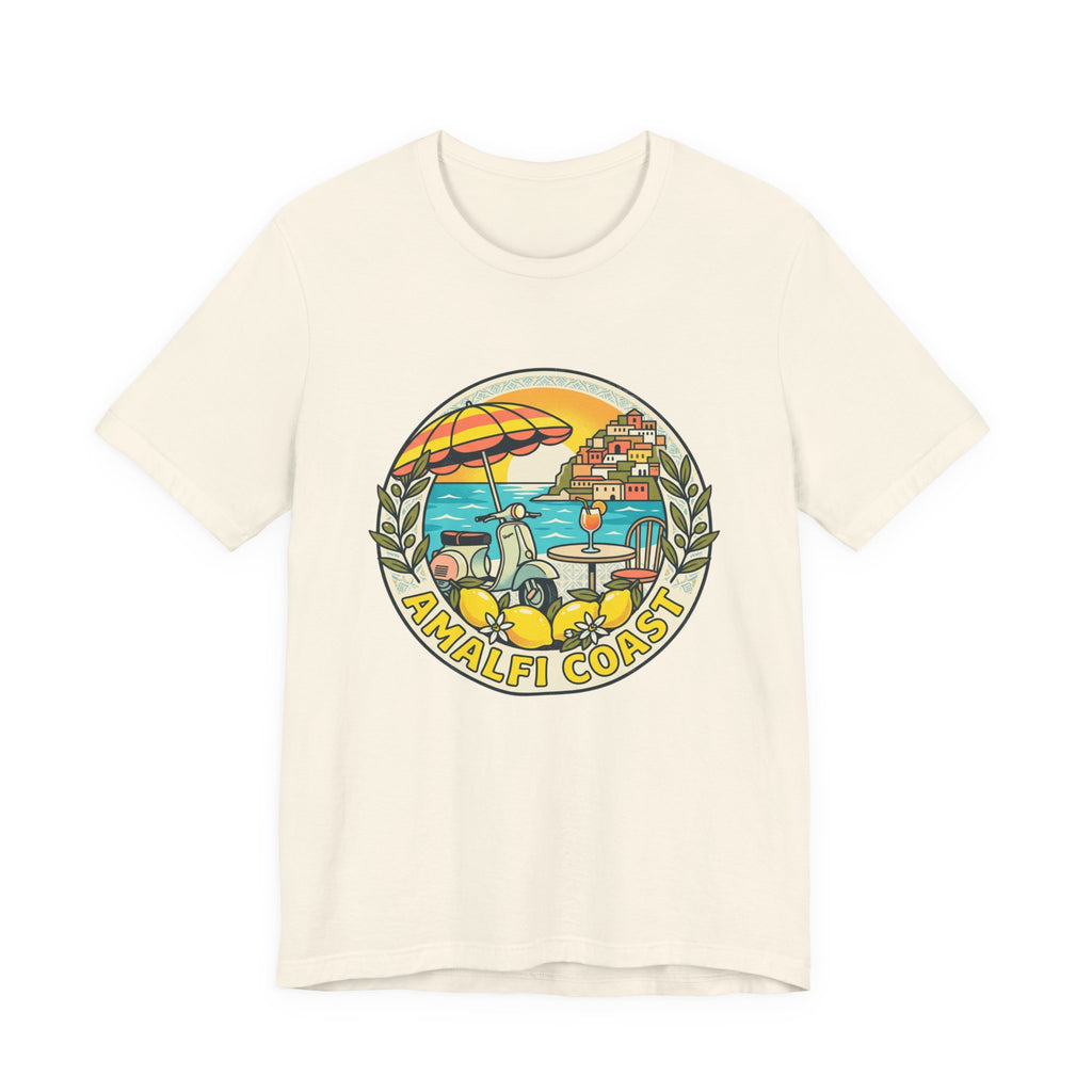 Amalfi Coast Vintage Travel Tee — Scenic Lemon & Vespa Graphic