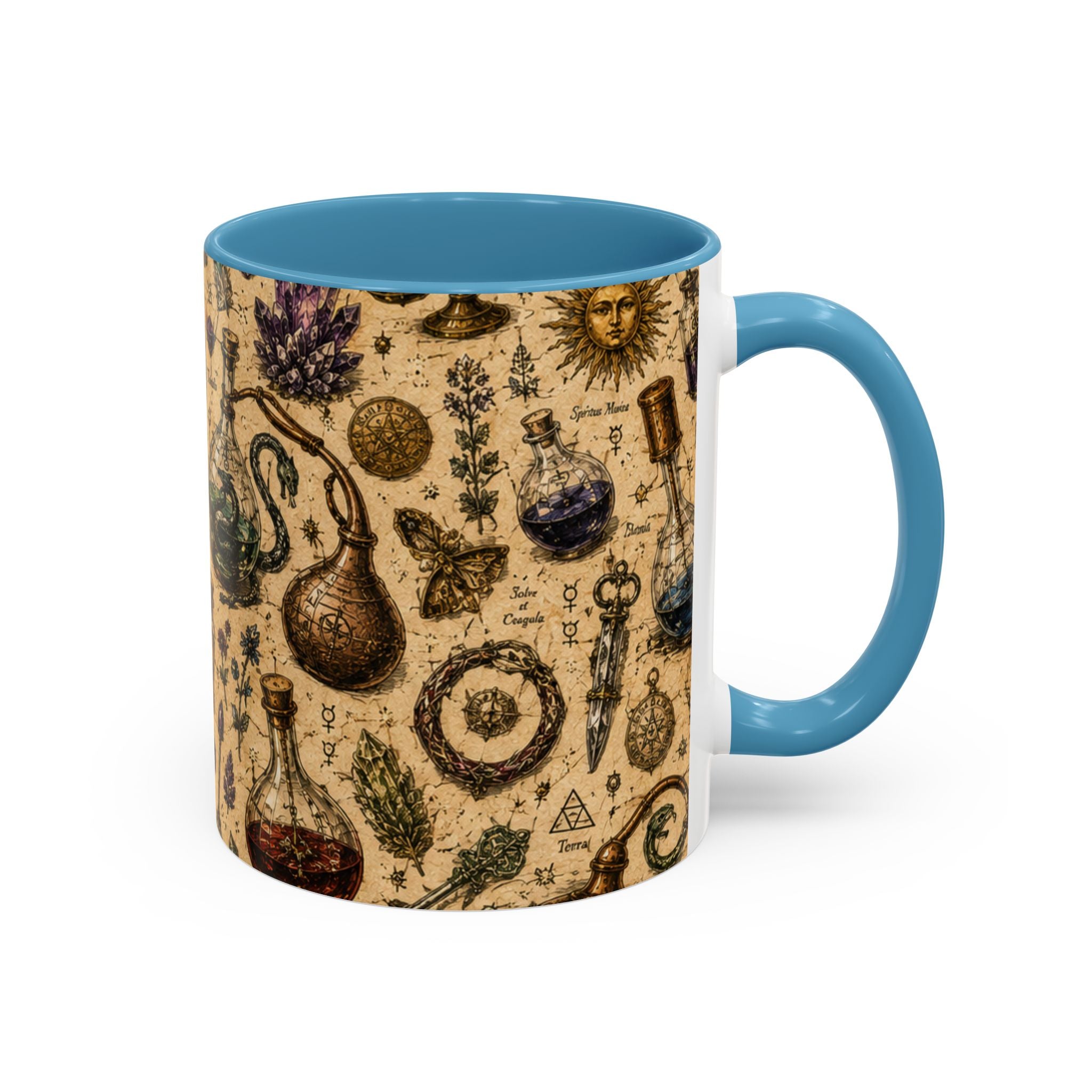The Alchemist's Cabinet Coffee Mug — Vintage Apothecary Accent Mug (11/15 oz)