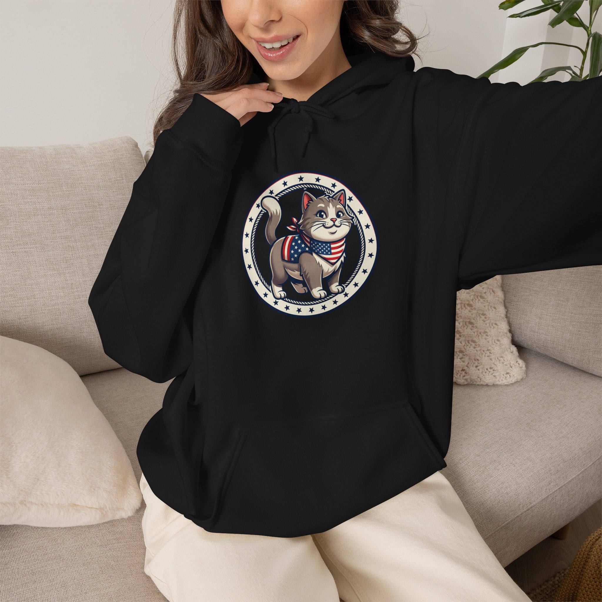 Patriotic Cat Hoodie