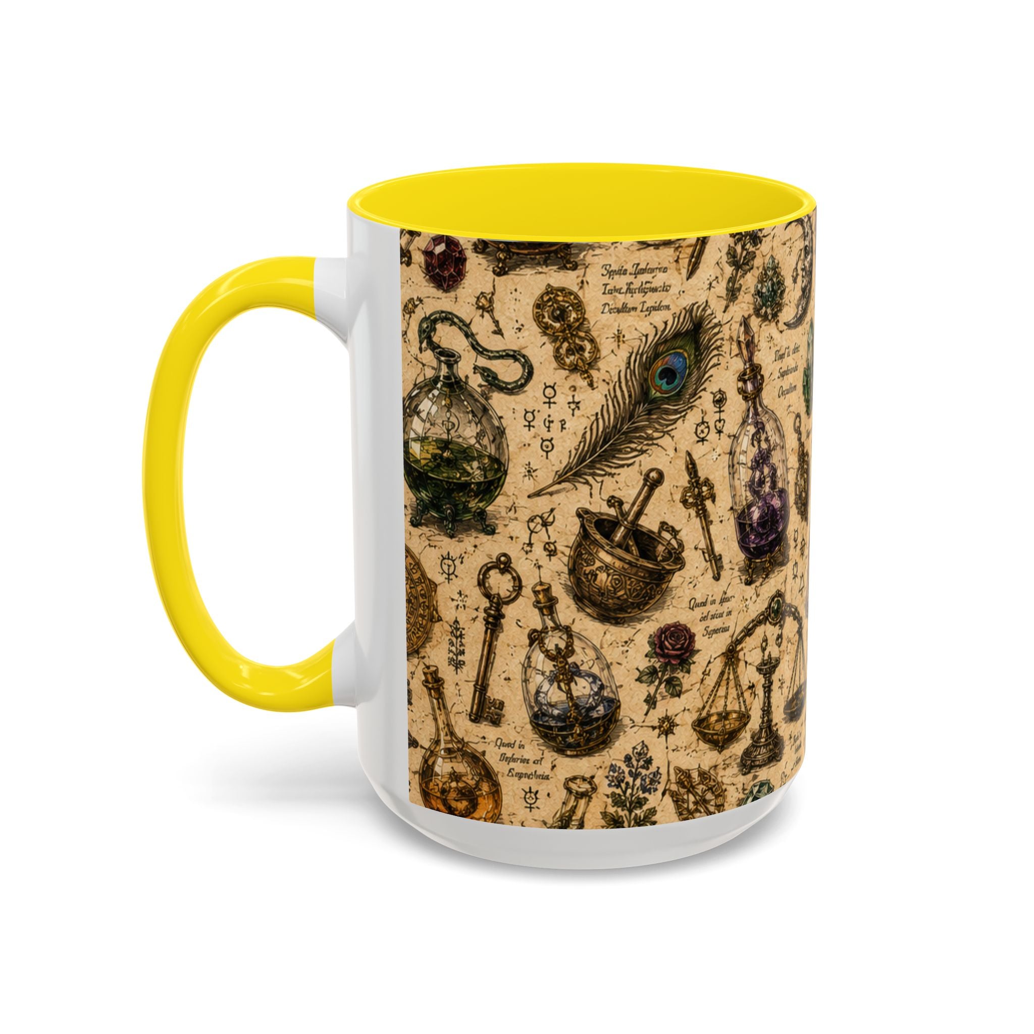 The Alchemist's Cabinet Coffee Mug — Vintage Apothecary Accent Mug (11/15 oz)