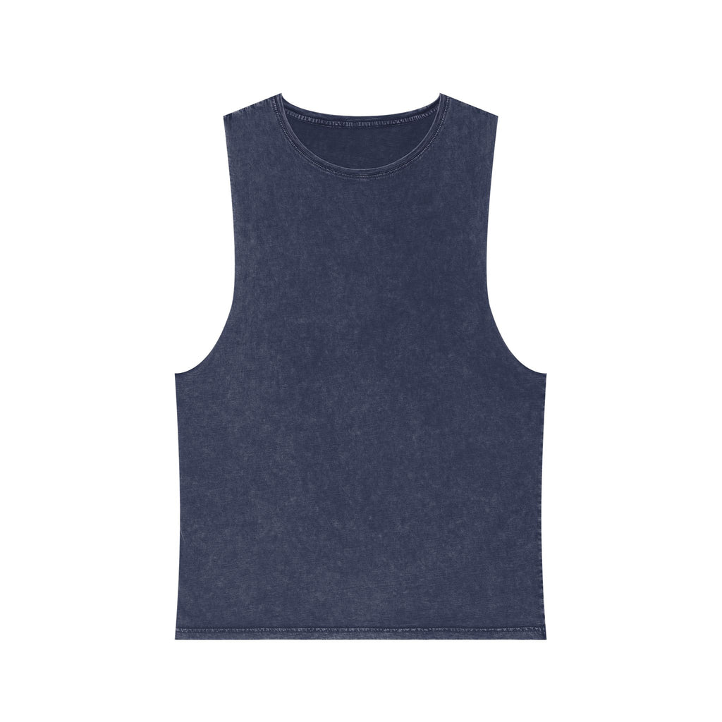 Summer Vibes Stonewash Tank Top — Retro Sunset Graphic Tank