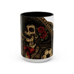 Day of the Dead Soccer Skull Accent Mug — 11/15oz