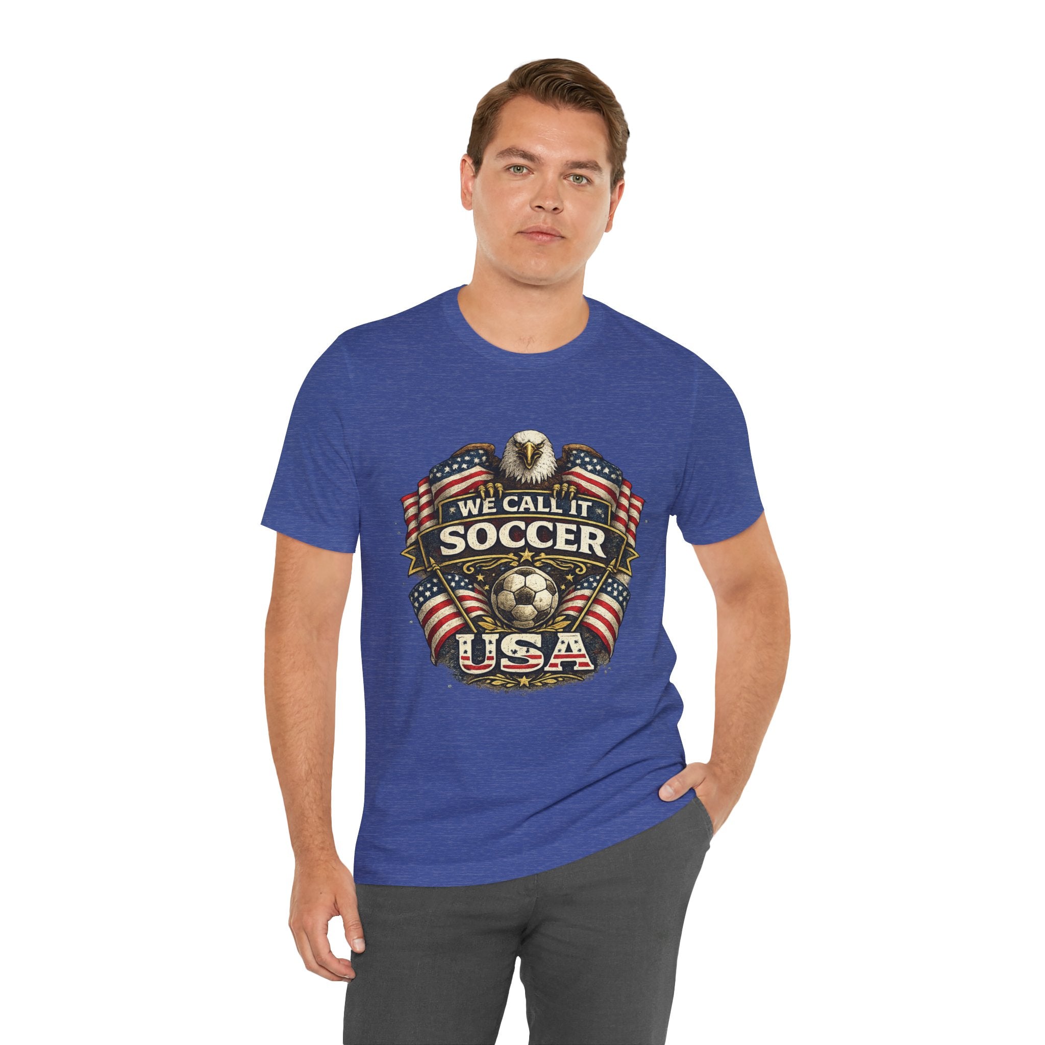 We Call It Soccer USA T-Shirt – Patriotic Eagle Soccer Tee