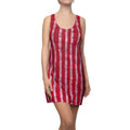Red Tie-Dye Stripe Racerback Dress