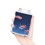 Patriotic American Flag Can Cooler – USA Stars & Stripes Beverage Koozie for 4th of July, Memorial Day, Veterans Day