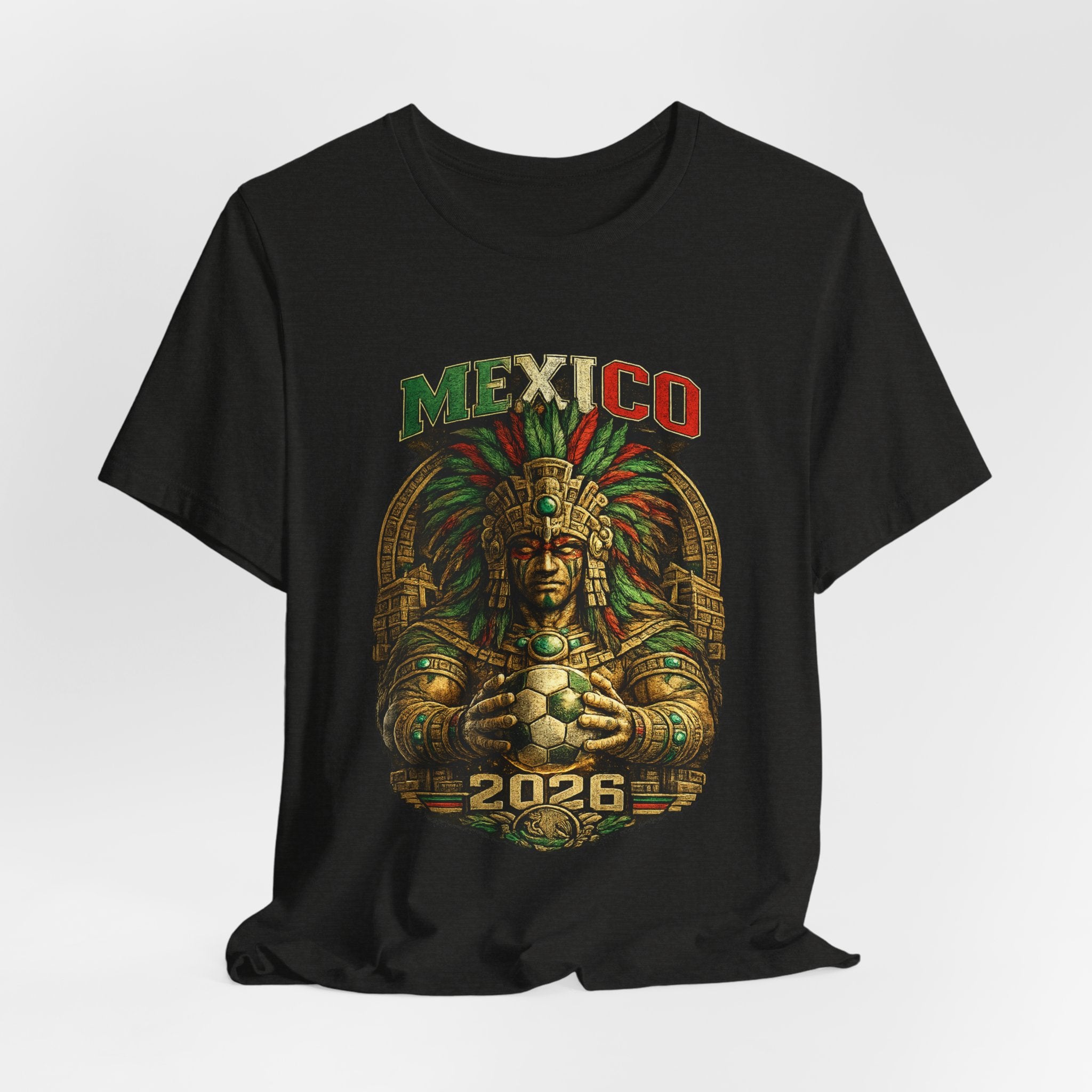 Mexico 2026 Aztec Warrior T-Shirt — Vintage Mexican Pride Soccer World Cup Tee