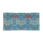 Vintage Floral Blue Beach Towel — William Morris Inspired Pattern