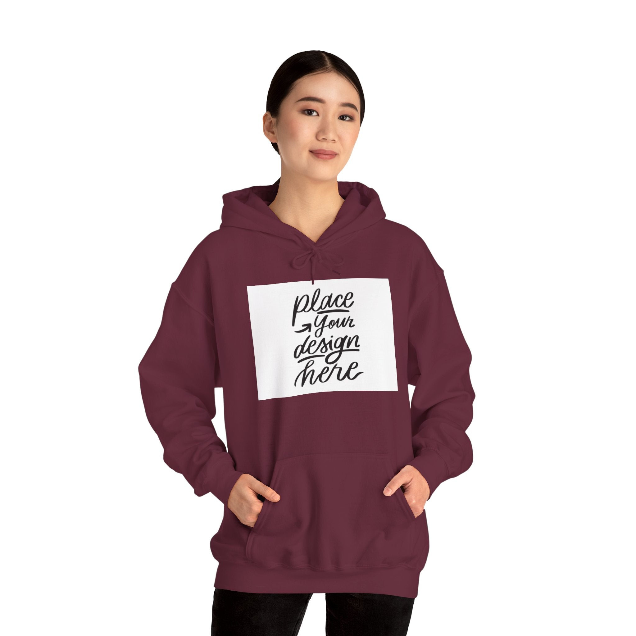 Classic Hoodie with Centered Design – 'Place Your Design Here'