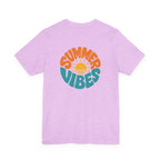 Summer Vibes Tee — Retro Sun Graphic Back Print