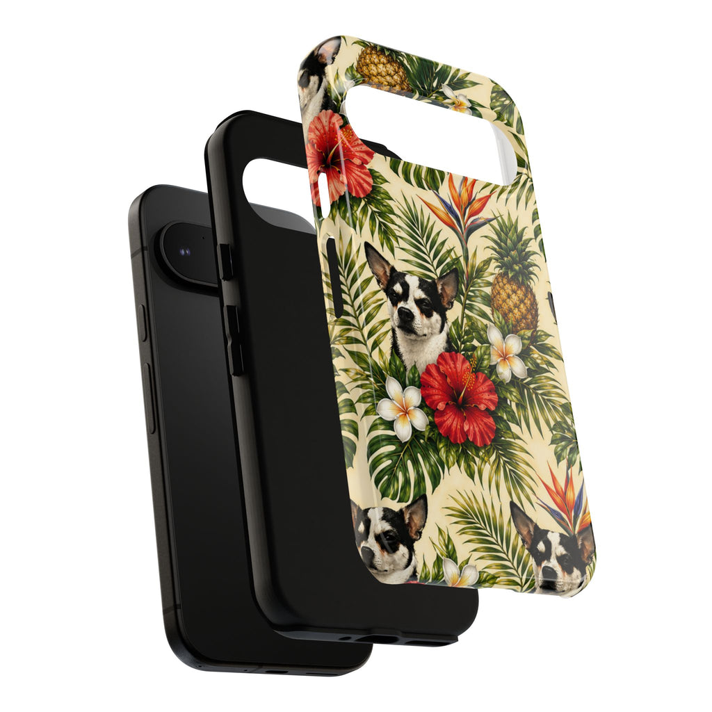 Tropical chihuahua Phone Case — Floral Pineapple Protective Tough Case