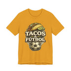 T-Shirt — Tacos & Fútbol Graphic Tee — Soccer Fan Mexican Food Mashup