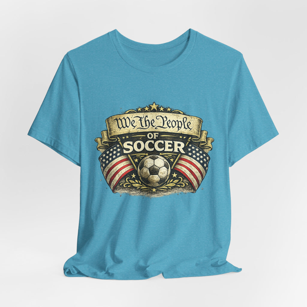 We The People of Soccer T-Shirt — American Flag Vintage Soccer Tee