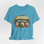 We The People of Soccer T-Shirt — American Flag Vintage Soccer Tee