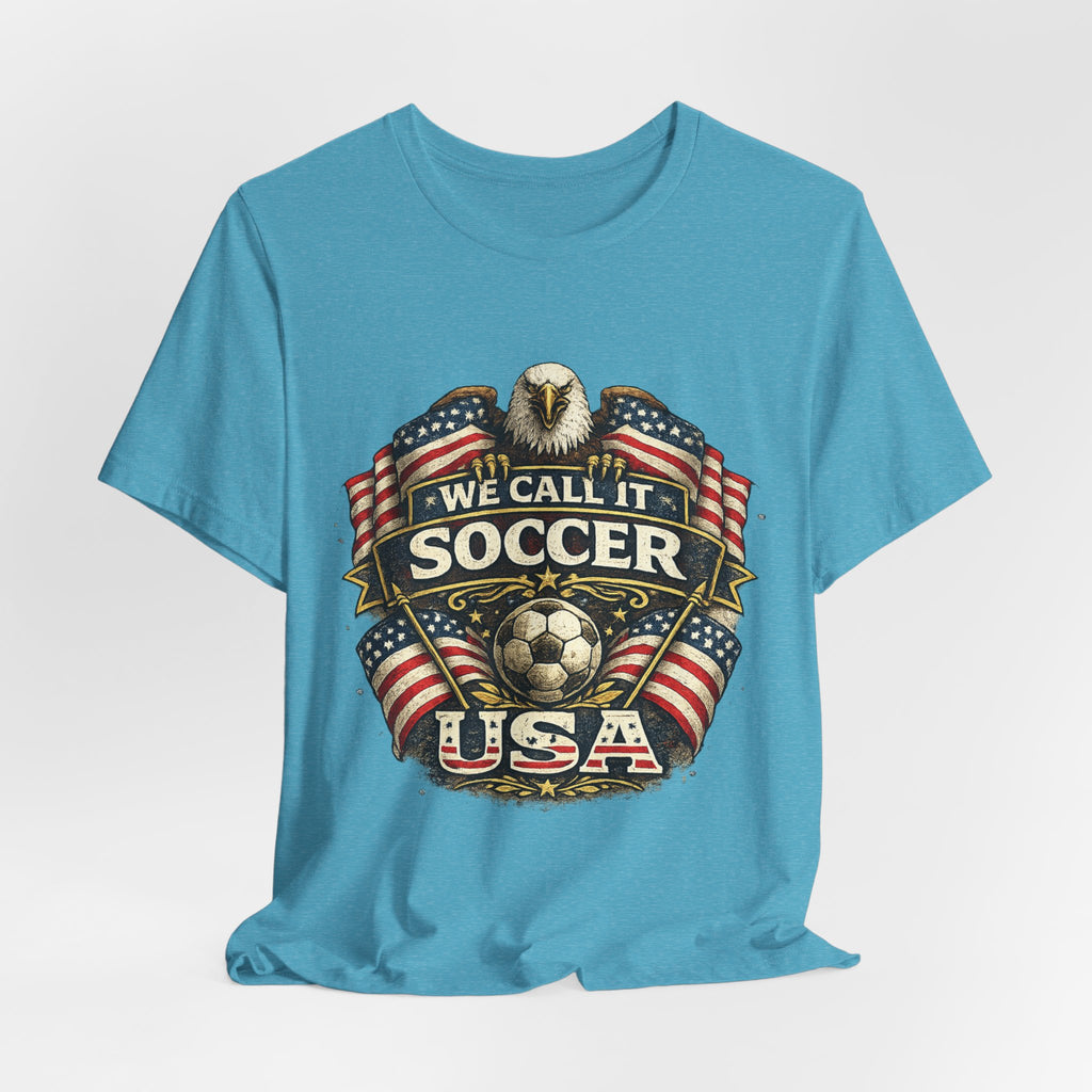 We Call It Soccer USA T-Shirt – Patriotic Eagle Soccer Tee