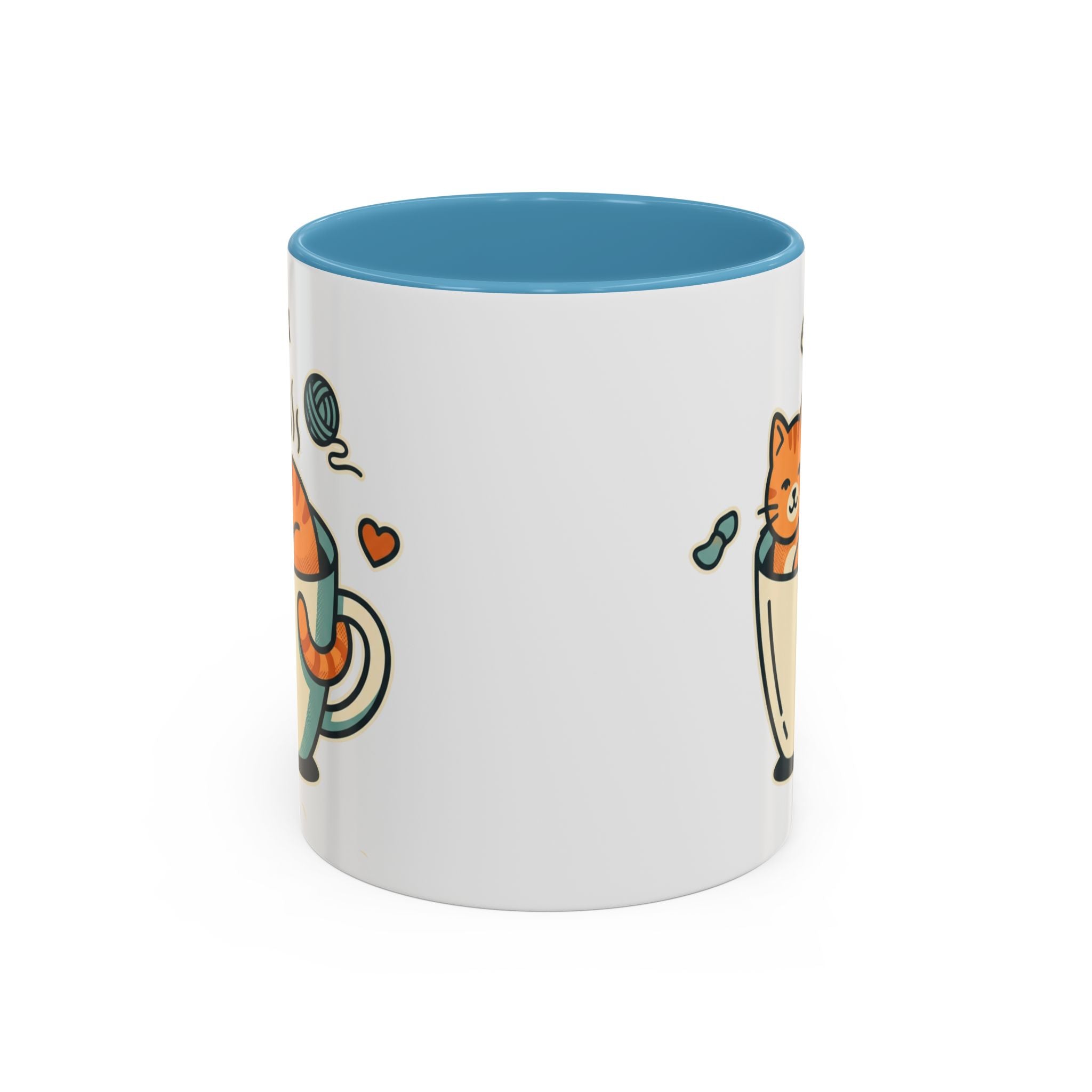 Cat in Cup Coffee Mug — Cute Cat Lover Accent Mug (11/15oz)