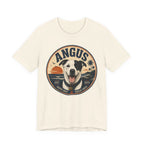Angus Dog Tee — Retro Beach Portrait T-Shirt
