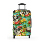 Tropical chihuahua Suitcase – Colorful Fruit & Floral Carry-On Luggage