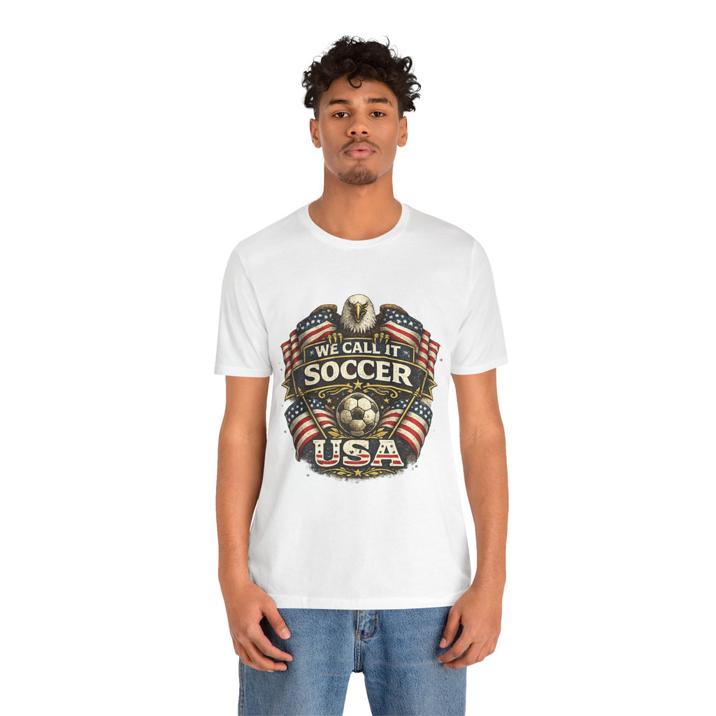 We Call It Soccer USA T-Shirt – Patriotic Eagle Soccer Tee