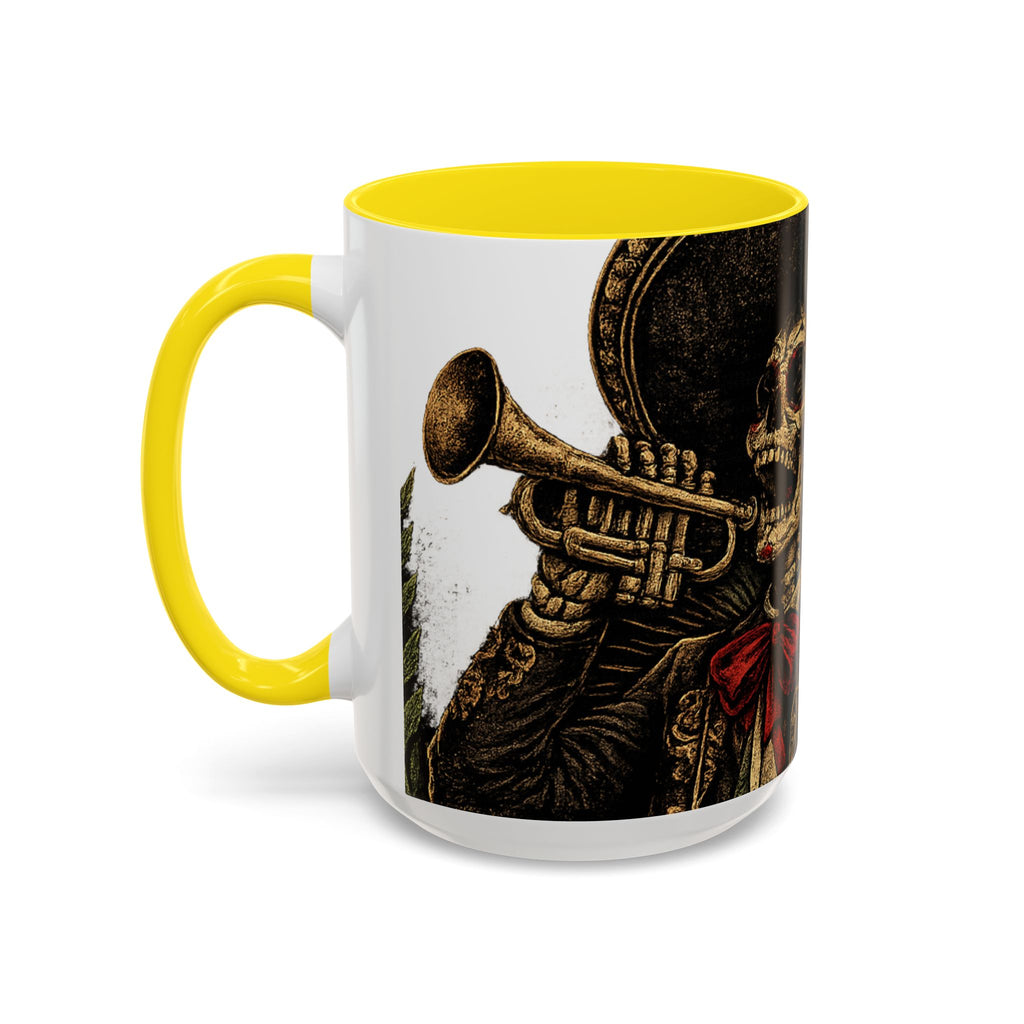 Day of the Dead Soccer Skull Accent Mug — 11/15oz