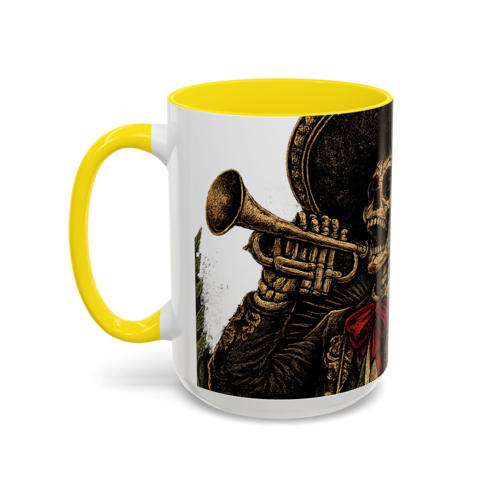 Day of the Dead Soccer Skull Accent Mug — 11/15oz