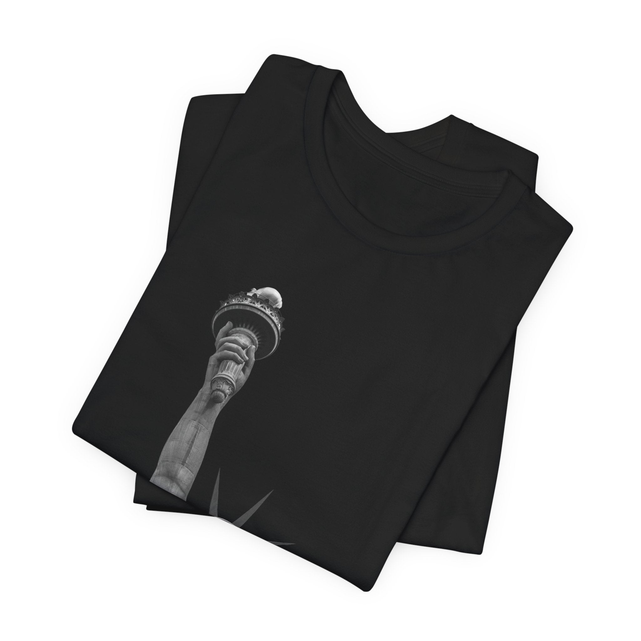 Statue of Liberty Graphic Tee — Black & White NYC Landmark T-Shirt