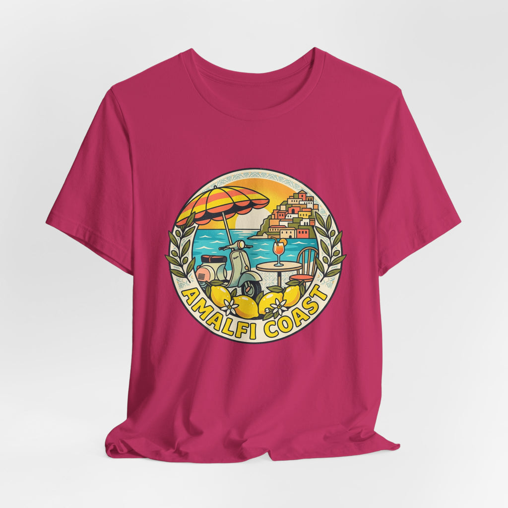 Amalfi Coast Vintage Travel Tee — Scenic Lemon & Vespa Graphic