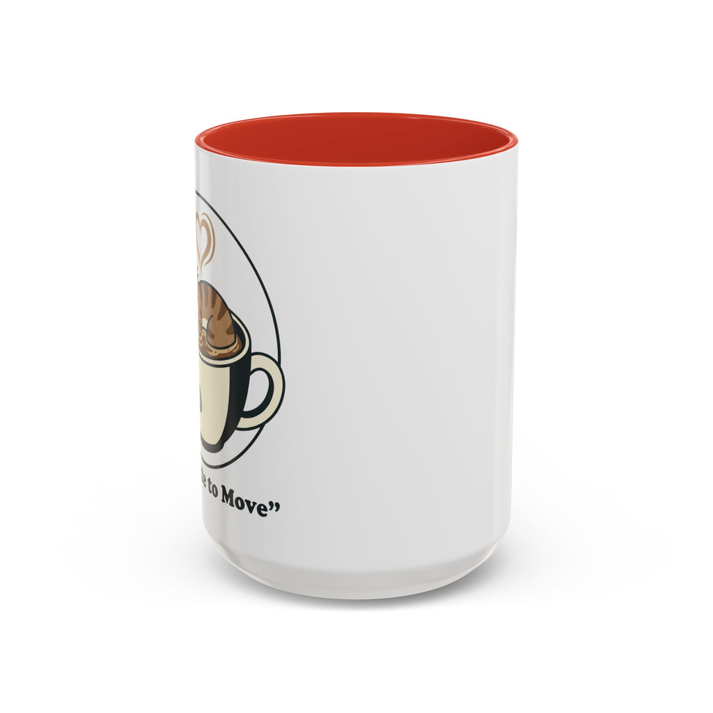 Latte Cat Coffee Mug – "Don't Wake Me, I'll Move" Cute Cat Latte Art Ceramic Accent Mug