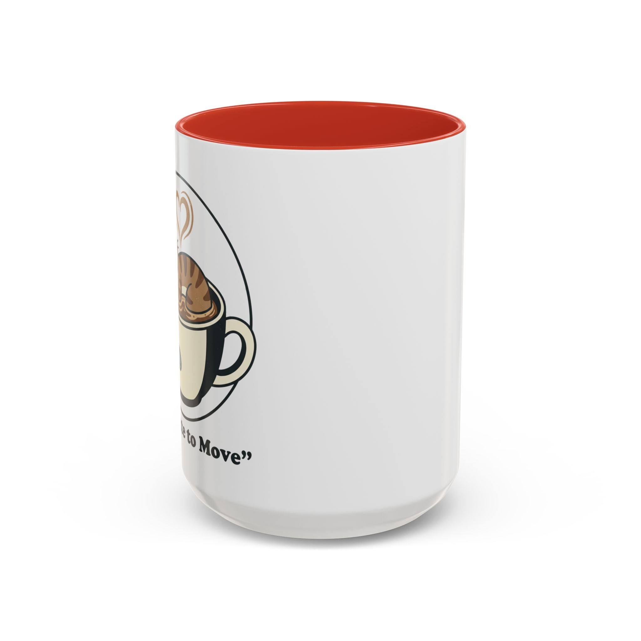 Latte Cat Coffee Mug – "Don't Wake Me, I'll Move" Cute Cat Latte Art Ceramic Accent Mug