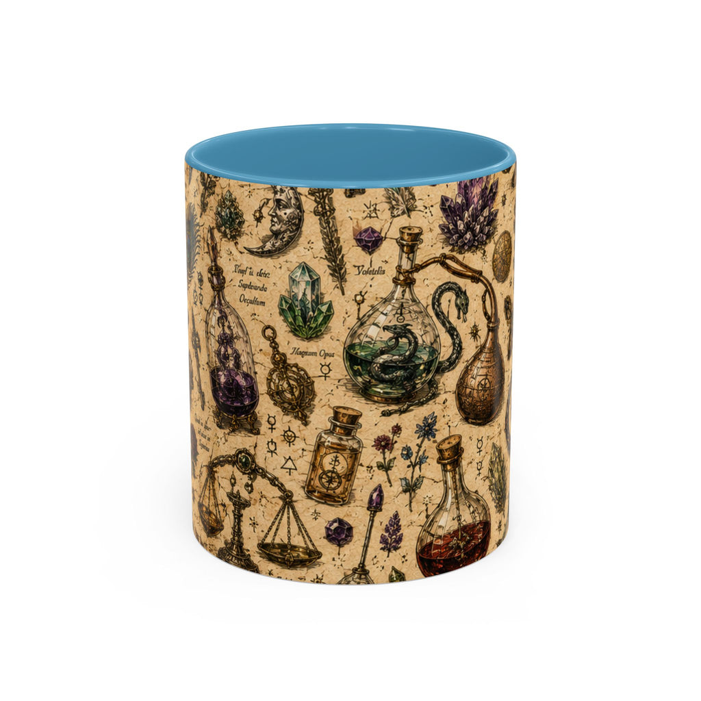 The Alchemist's Cabinet Coffee Mug — Vintage Apothecary Accent Mug (11/15 oz)