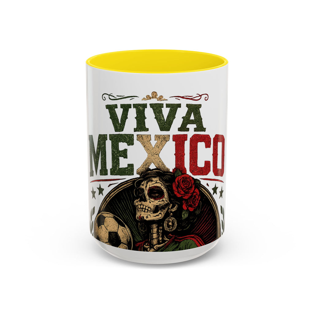 Viva Mexico Accent Coffee Mug — Day of the Dead Skeleton Design (11/15oz)