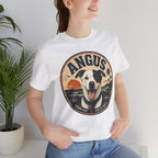 Angus Dog Tee — Retro Beach Portrait T-Shirt