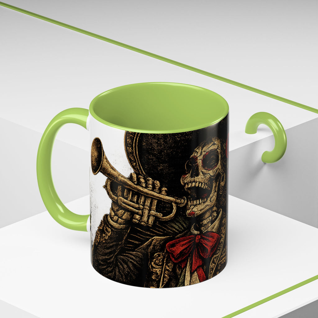 Day of the Dead Soccer Skull Accent Mug — 11/15oz