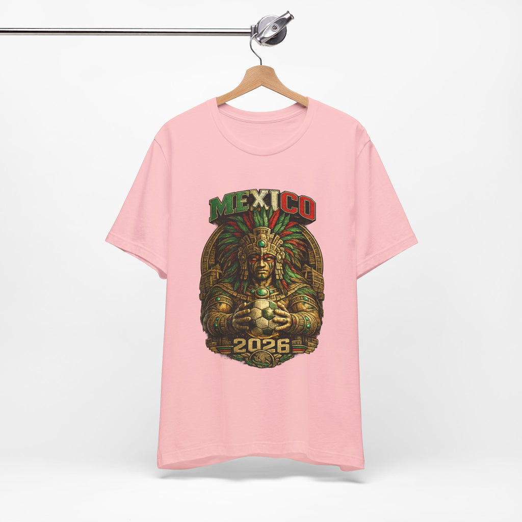 Mexico 2026 Aztec Warrior T-Shirt — Vintage Mexican Pride Soccer World Cup Tee