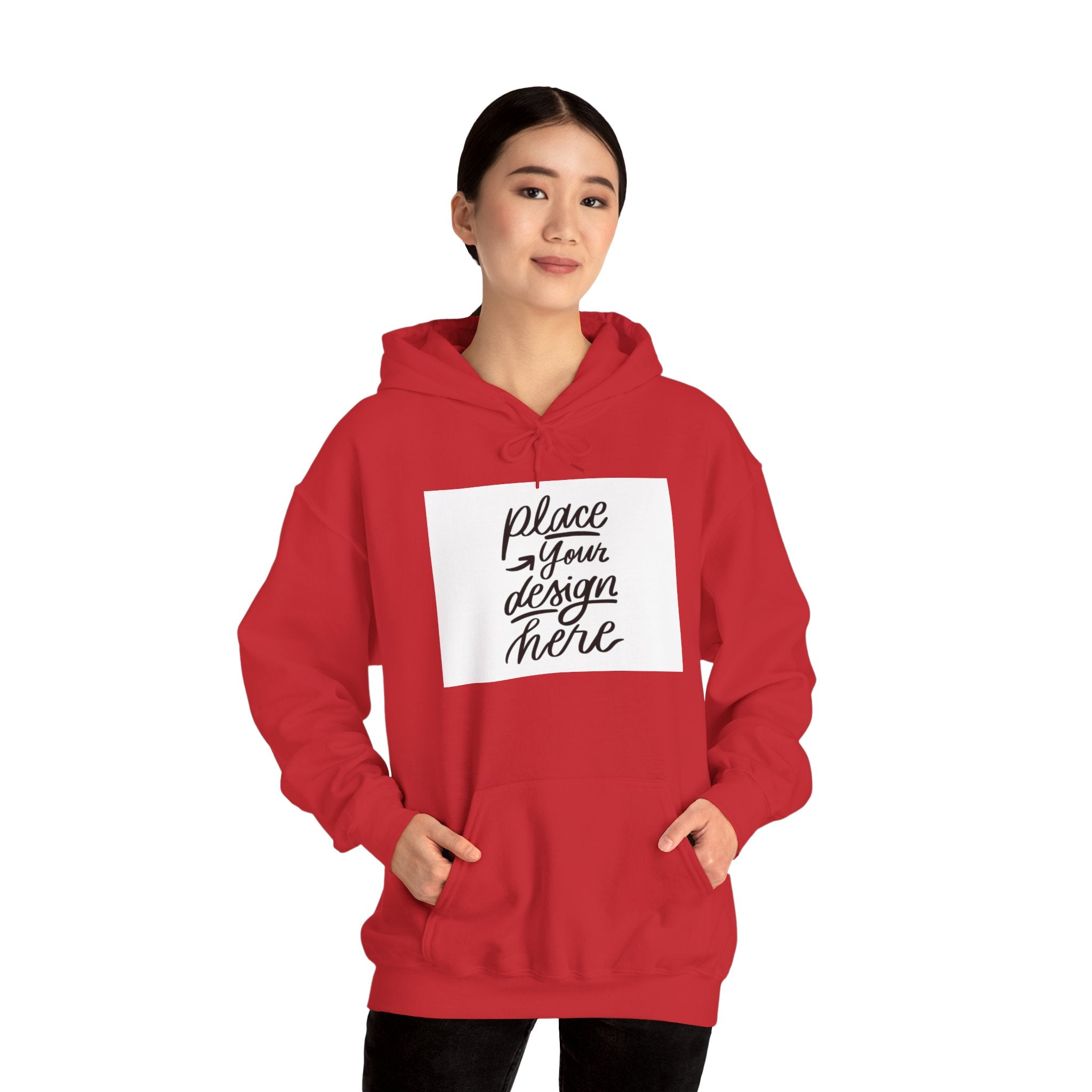 Classic Hoodie with Centered Design – 'Place Your Design Here'