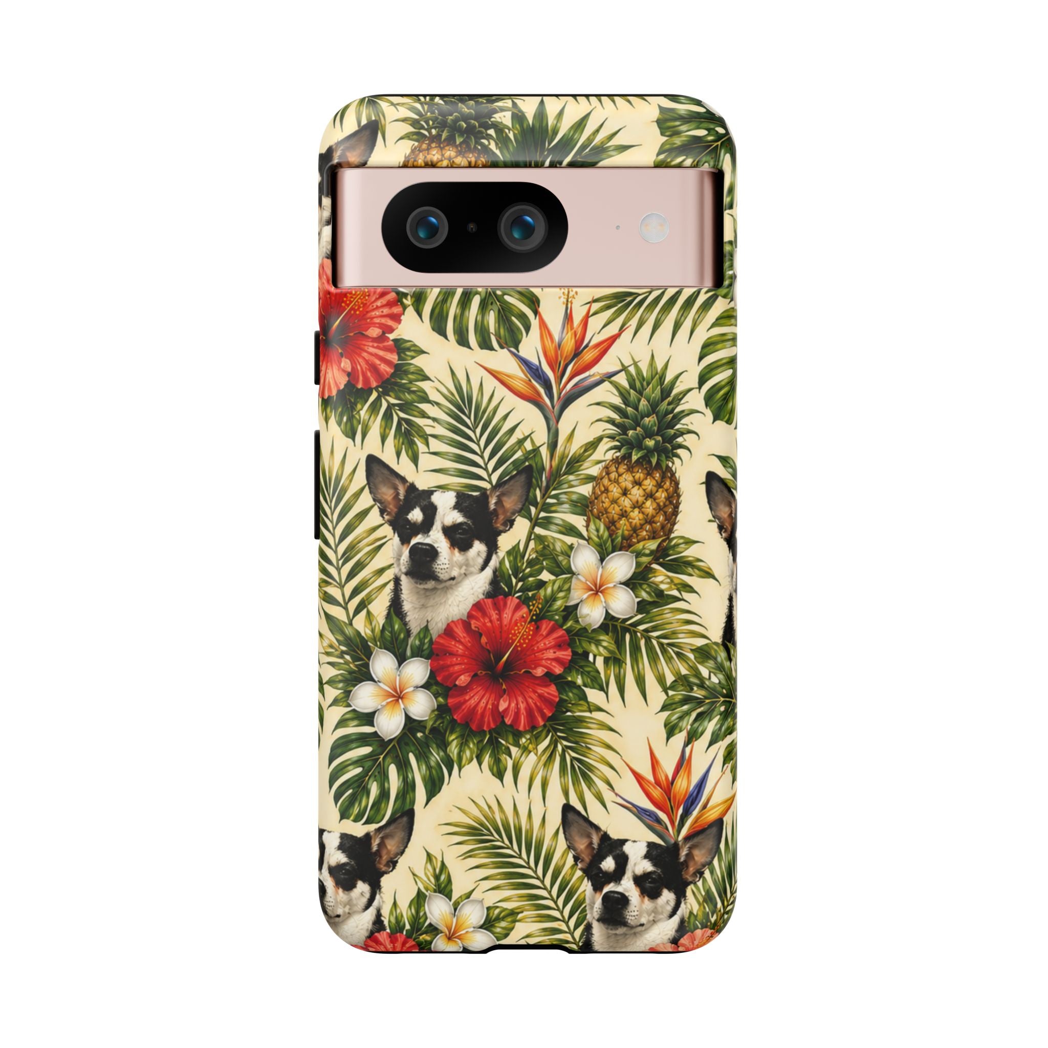 Tropical chihuahua Phone Case — Floral Pineapple Protective Tough Case