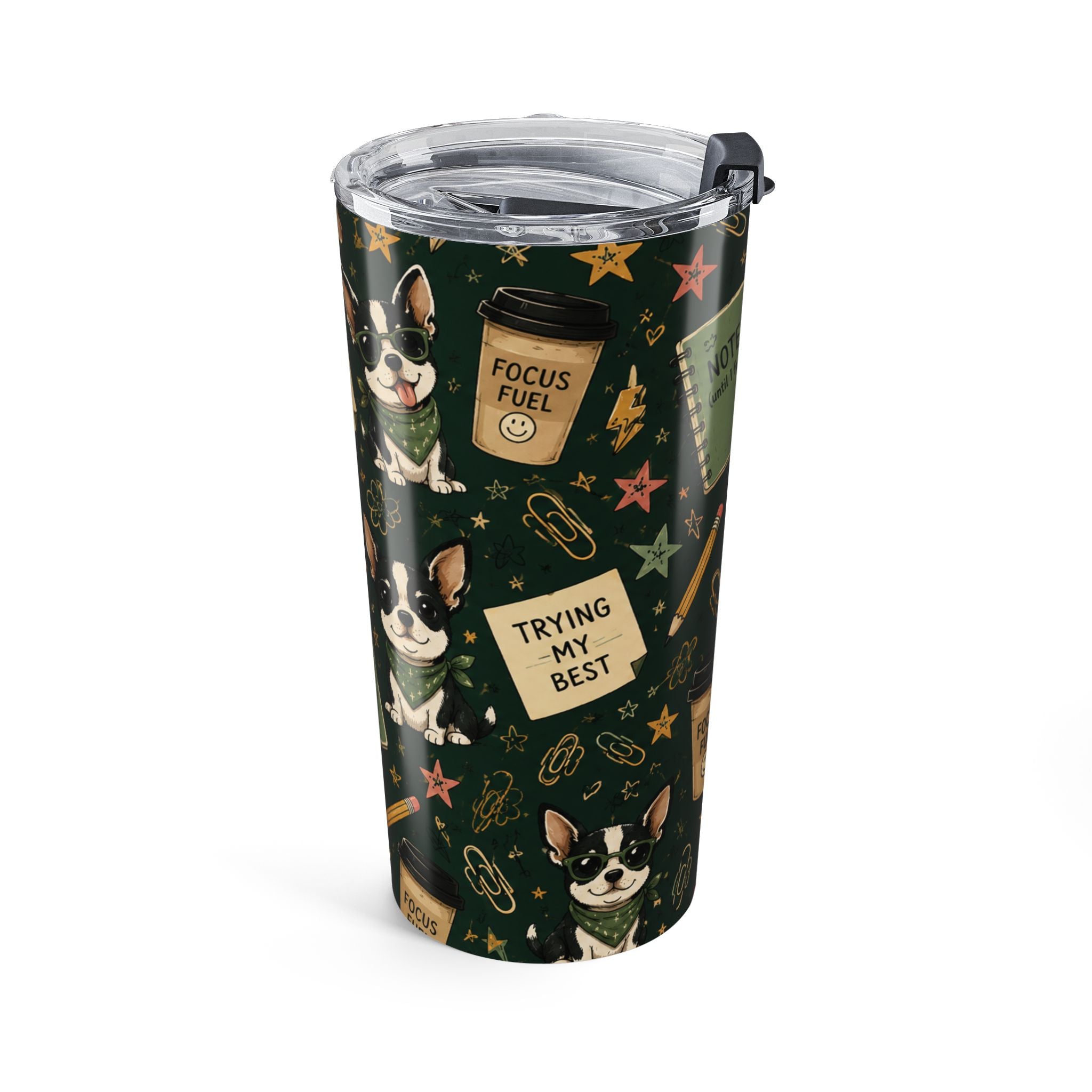 20oz Chihuahua Notes Tumbler – Cute Dog Planner Travel Cup