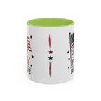 Patriotic Coffee Mug — "Land of the Free Because of the Brave" Accent Mug