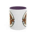 Cat Coffee Mug — Cute Orange Kitty Holding ‘Coffee’ Accent Ceramic Mug (11/15 oz)