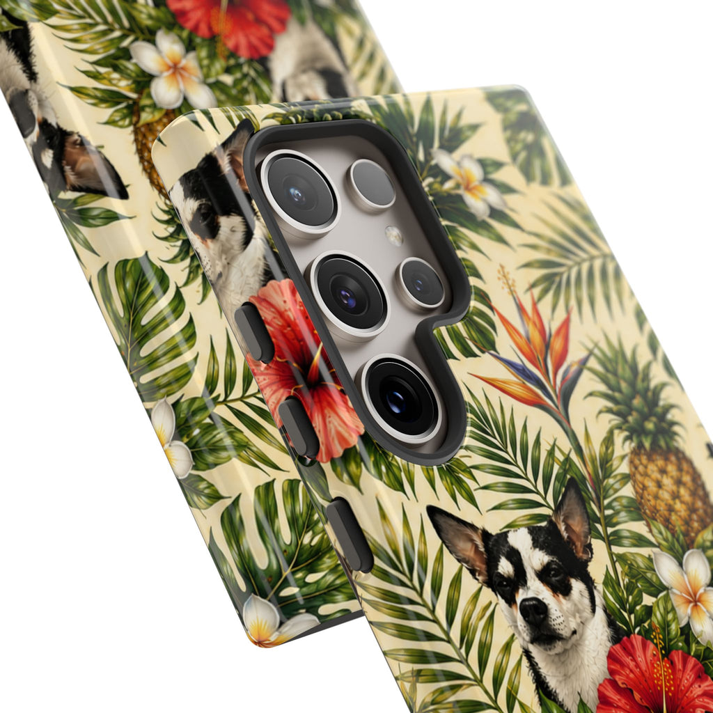 Tropical chihuahua Phone Case — Floral Pineapple Protective Tough Case