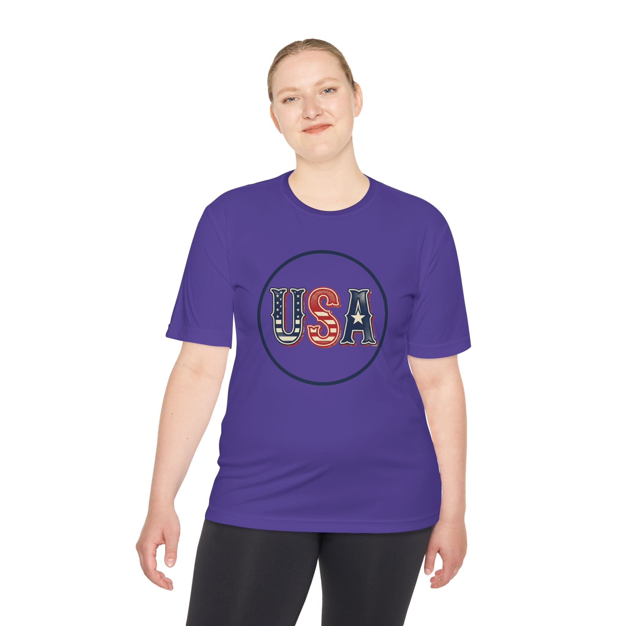 USA Patriotic Tee — Retro Stars & Stripes Moisture-Wicking Shirt