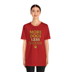 More Dogs Less Drama T-Shirt — Retro Paw Print Dog Lover Tee