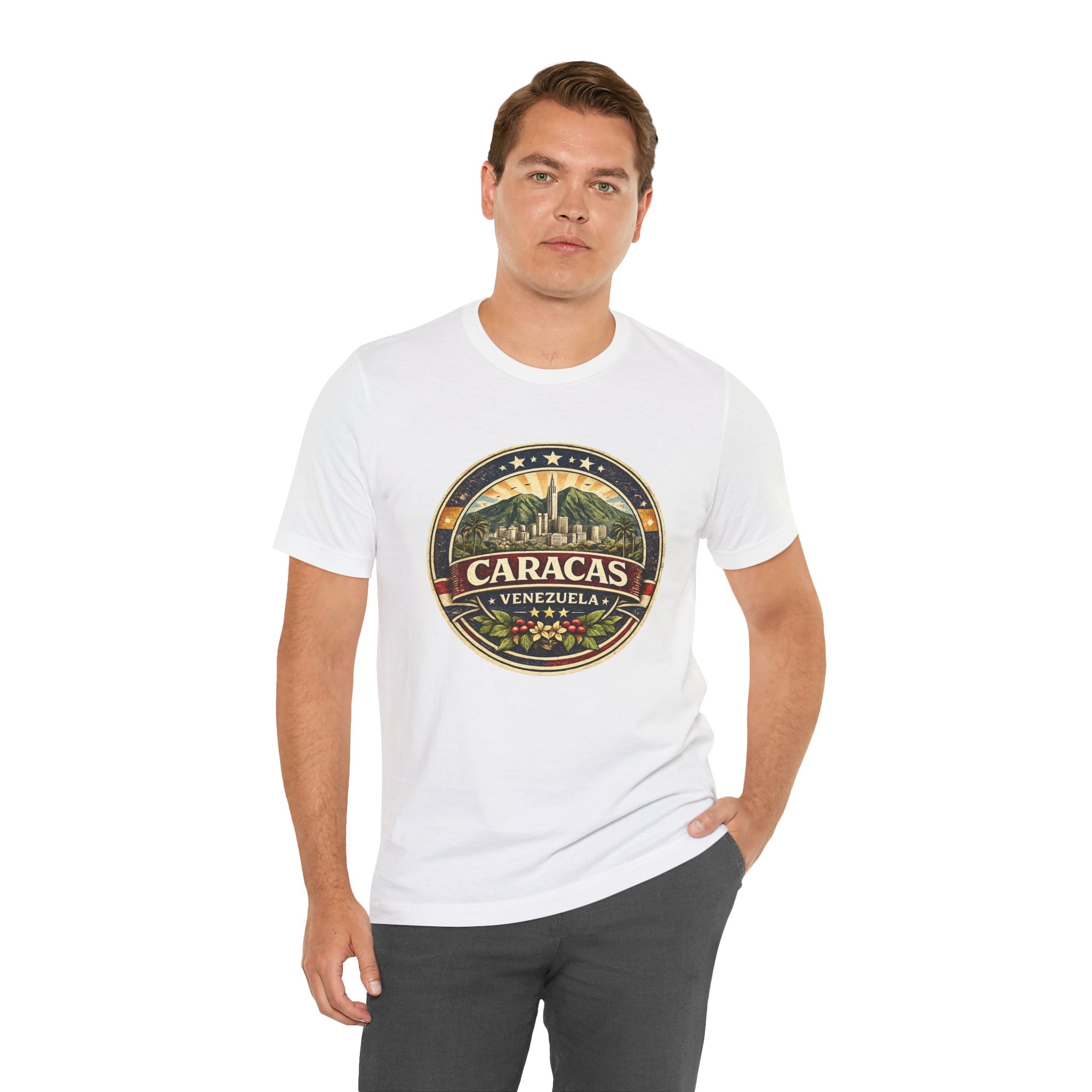 Caracas Venezuela Vintage Travel Tee — Retro City Badge T-Shirt