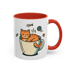 Cat in Cup Coffee Mug — Cute Cat Lover Accent Mug (11/15oz)