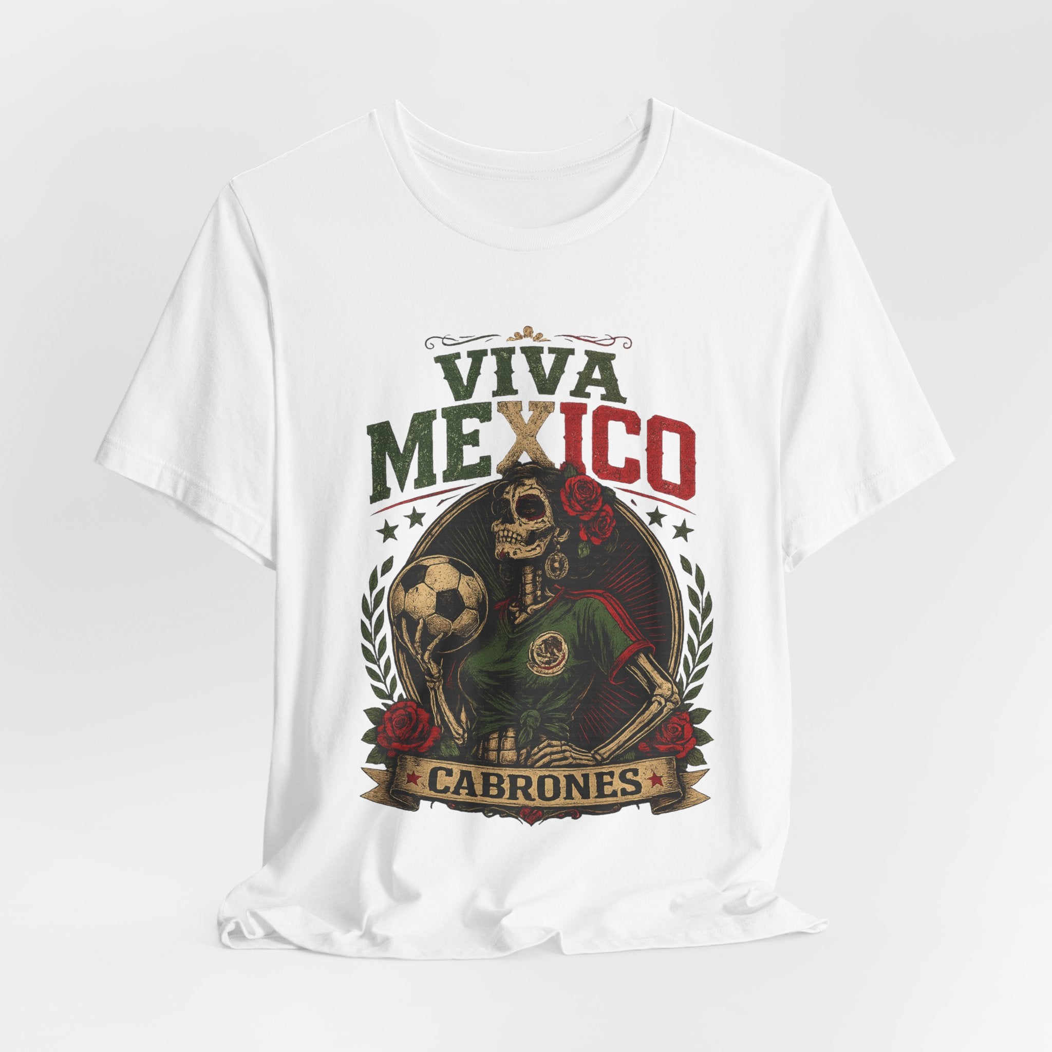 Mexico Catrina Skull T‑Shirt — Day of the Dead Mexican Soccer Tee