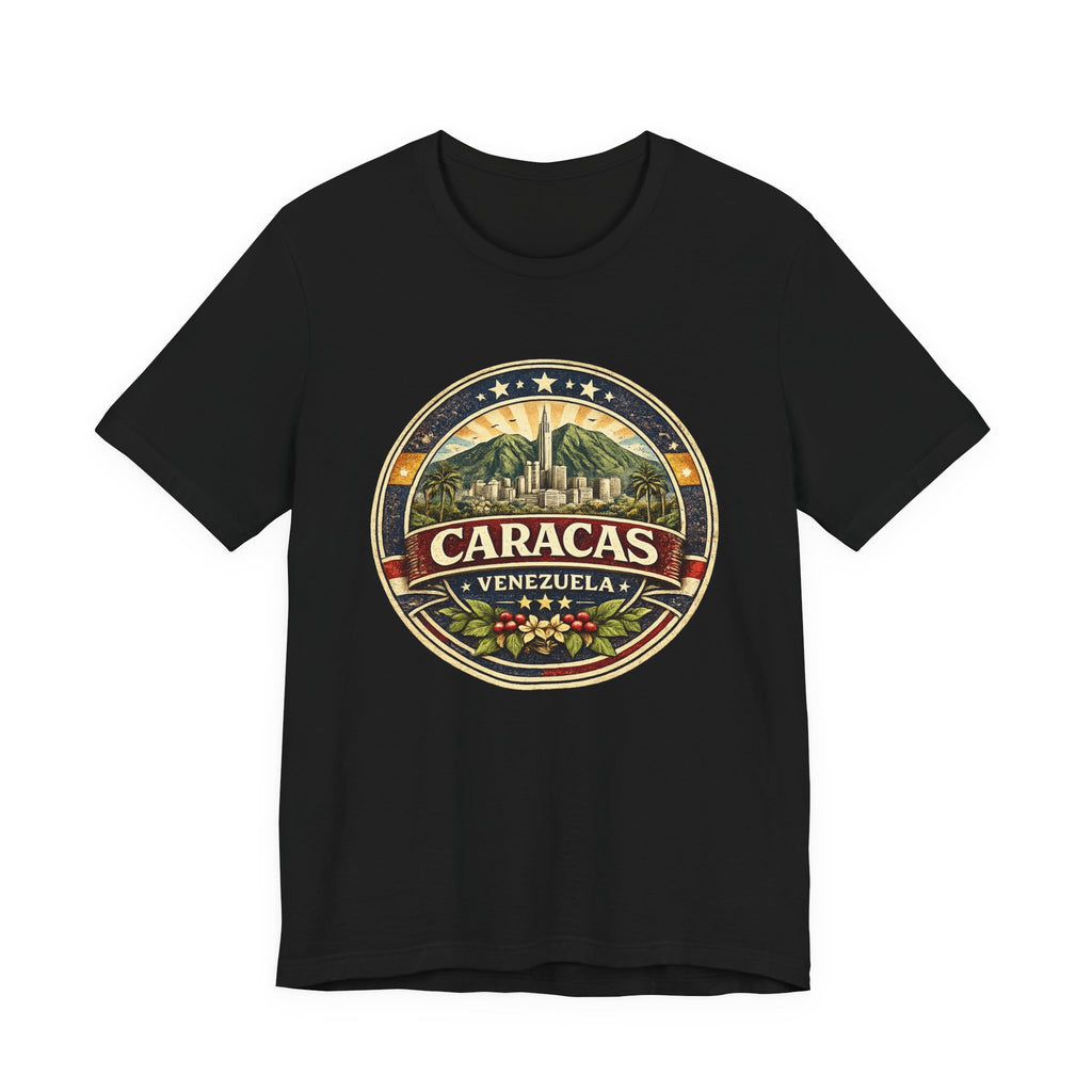 Caracas Venezuela Vintage Travel Tee — Retro City Badge T-Shirt