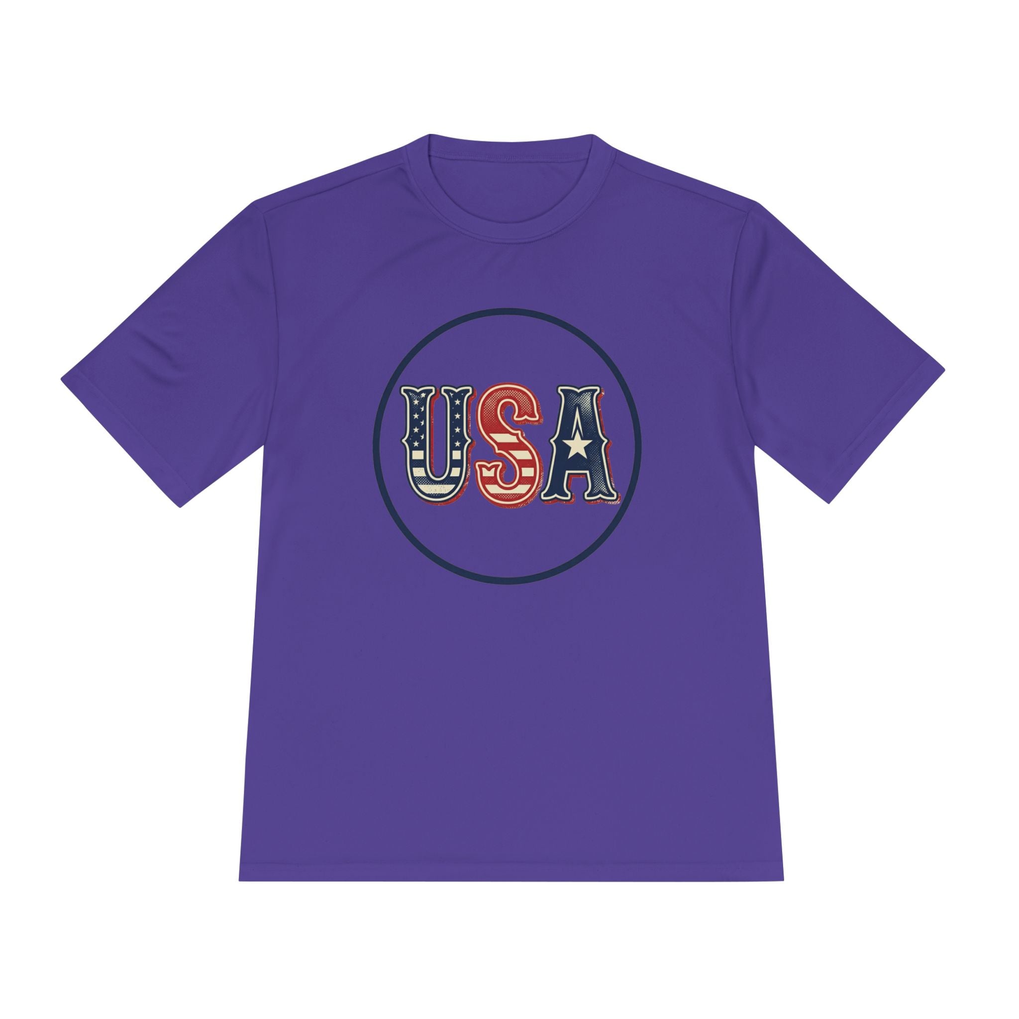USA Patriotic Tee — Retro Stars & Stripes Moisture-Wicking Shirt